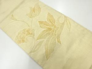 アンティーク　すくい織花唐草模様織出し袋帯（材料）